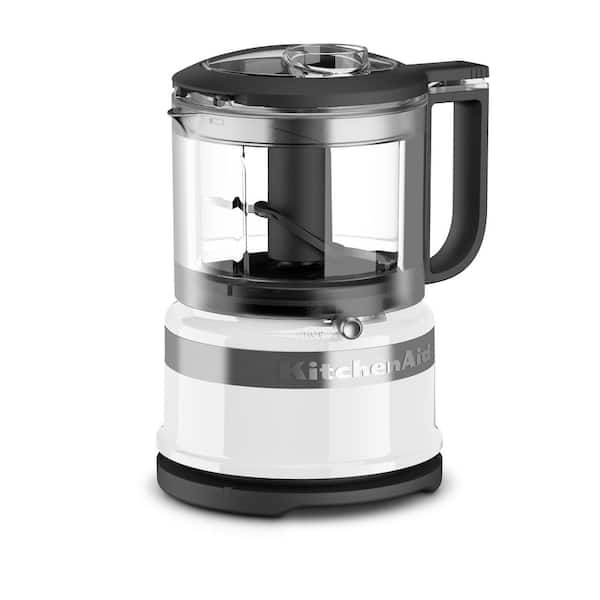 KitchenAid 5-Cup 2-Speed White Food Processor with Whisk Accessory