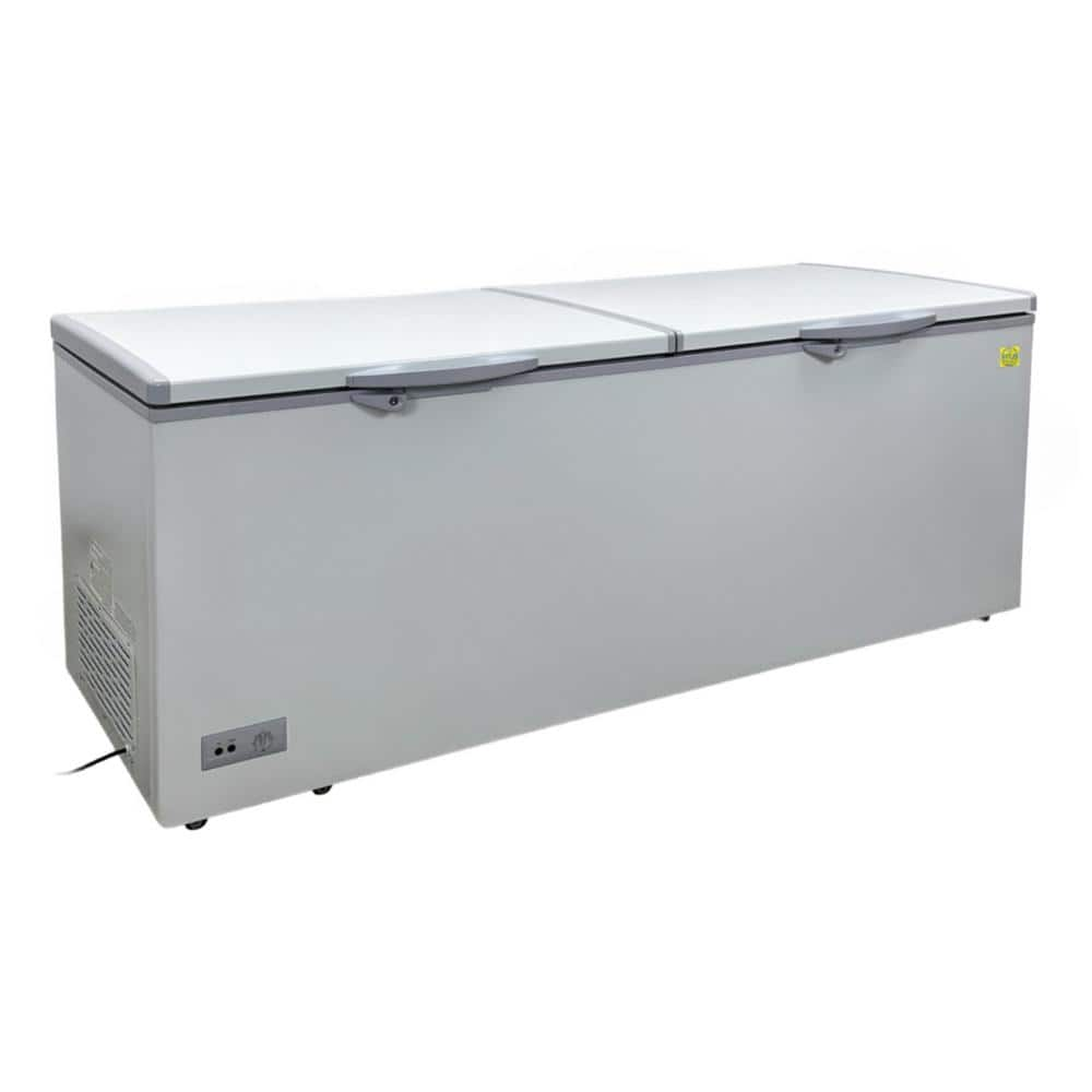 76.5 in. 24 cu. ft. Manual Defrost Commercial Chest Freezer BD760 with Solid Top in White -  Elite Kitchen Supply