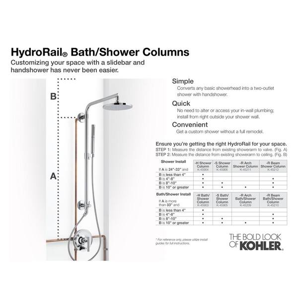 KOHLER HydroRail-S Shower Column in Vibrant Brushed Bronze K-45906