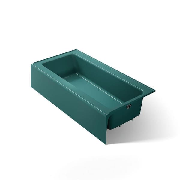 Bellwether 60 in. x 30.25 in. Soaking Bathtub with Right Drain in Teal