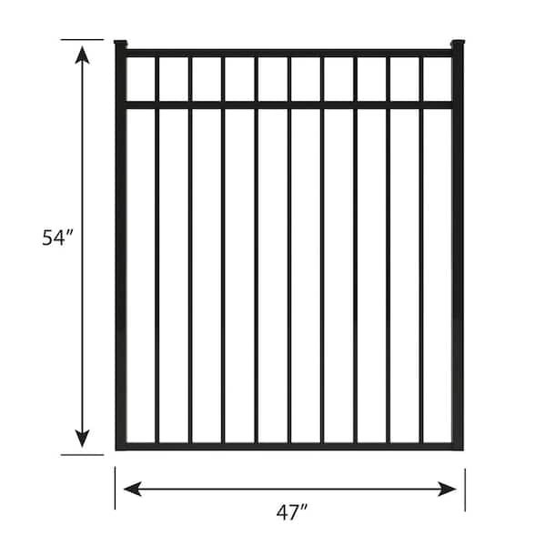FORGERIGHT 10 in. Black Aluminum Fence Magnetic Protector Gate Latch