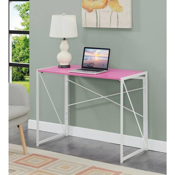 Convenience Concepts Designs2Go Pink Trestle Desk