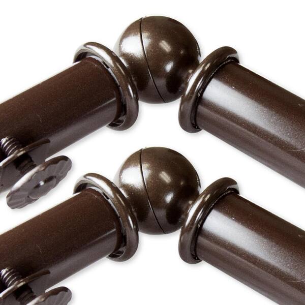 Emoh 13 16 Dia Adjule 4 Sided Double Bay Window Curtain Rod 28 To 48