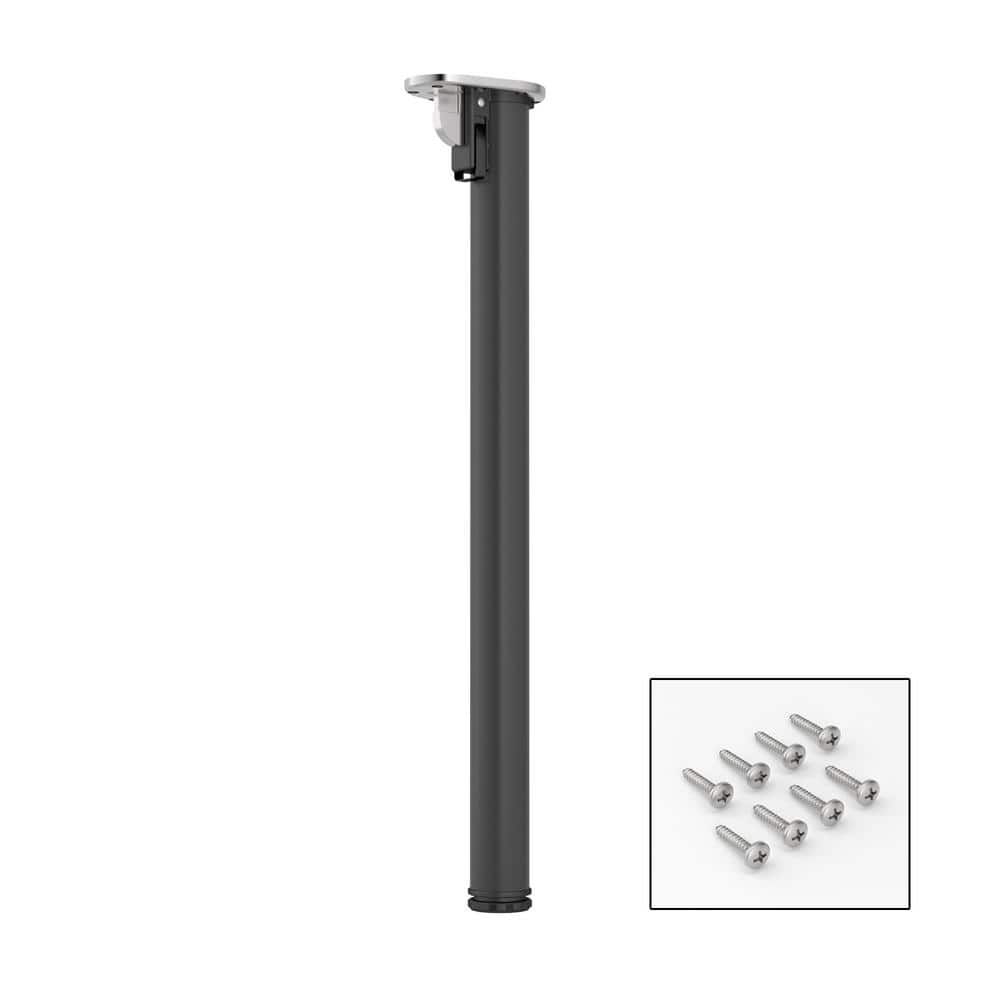 Richelieu Hardware 28 in. (711 mm) Matte Black Metal Folding Table Leg with  Leveling Glide 65671090 - The Home Depot