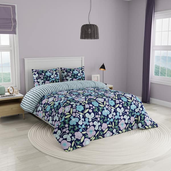 Ecko Unltd. Beacon 2-Piece Multi-Color Floral Microfiber Twin/Twin XL Comforter Set