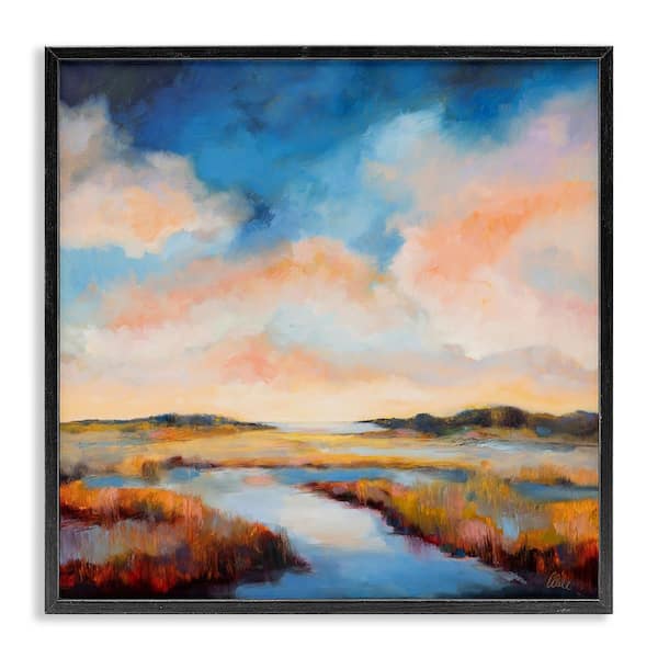 Stupell Industries Sun Bleached Stream by Odile Black Framed Nature Giclee Art Print 17 in. x 17 in.