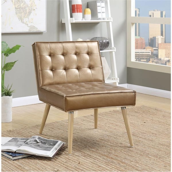OSP Home Furnishings Amity Sizzle Copper Fabric Tufted Accent Chair