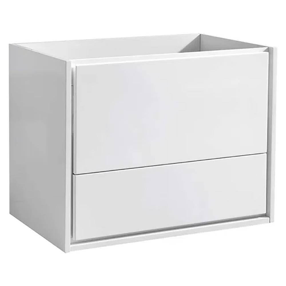Glossy White 30" Wall-Mounted Modern Bathroom Vanity Cabinet
