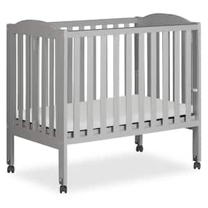 2 in 1 Cool Grey Folding Portable Crib