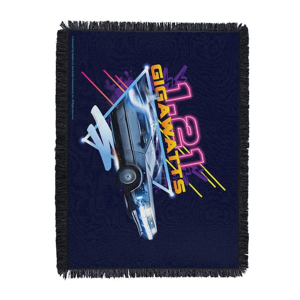 Universal Back to the Future 1.21 Gigawatts Tapestry Throw Blanket 48 in. x 60 in.