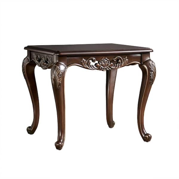 Jayce 27.75 in. Dark Cherry Rectangle Wood End Table