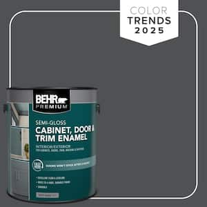 1 gal. #PPU18-01 Cracked Pepper Semi-Gloss Enamel Interior/Exterior Cabinet, Door & Trim Paint