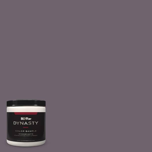 BEHR DYNASTY 8 oz. #670F-6 Vintage Grape Matte Stain-Blocking Interior/Exterior Paint & Primer Sample