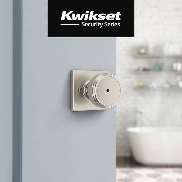 Maven Satin Nickel Square Bed/Bath Door Knob