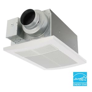 WhisperWarm DC 50-80-110 CFM Ceiling Bathroom Exhaust Fan with Heater