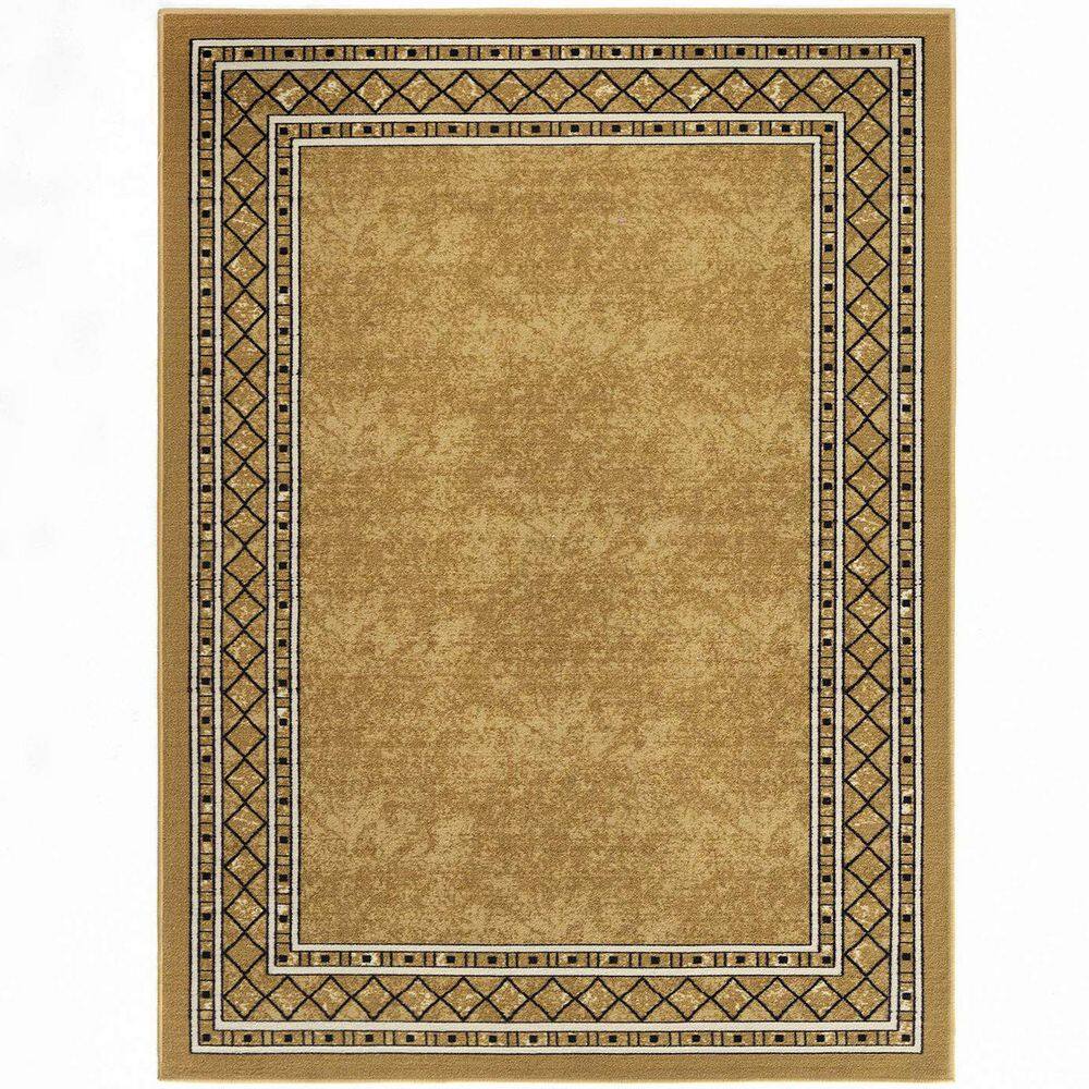 Brown Polypropylene 5 ft. x 7 ft. Geometric Indoor/Outdoor Area Rug