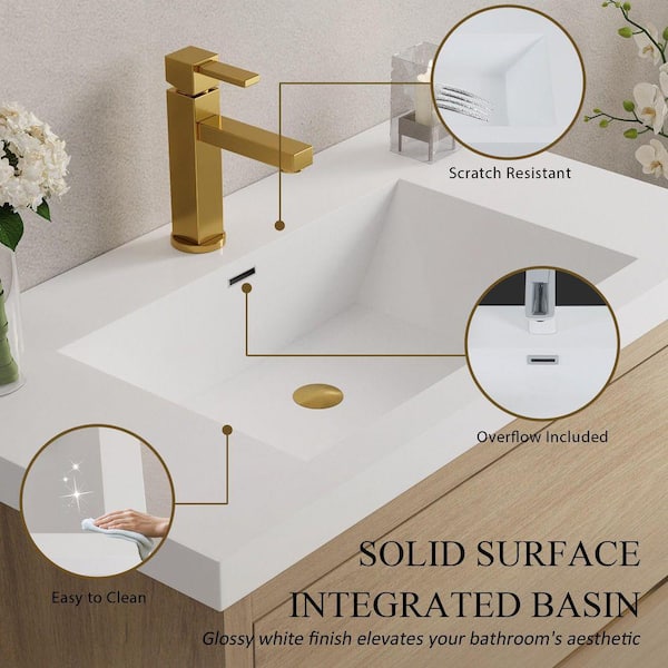 Aionor 36 in. W Single Sink Wall-Mounted Floating Bath Vanity