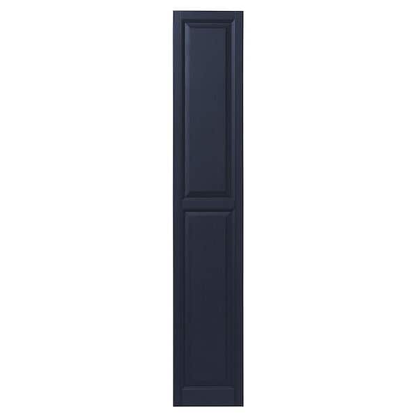 Ply Gem 15 in. x 81 in. Raised Panel Polypropylene Shutters Pair in Dark Navy