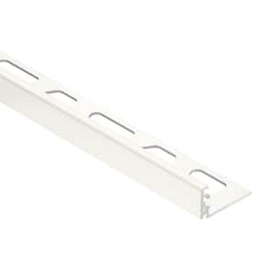 Jolly Bright White Color-Coated Aluminum 0.5 in. x 98.5 in. Metal L-Angle Tile Edge Trim