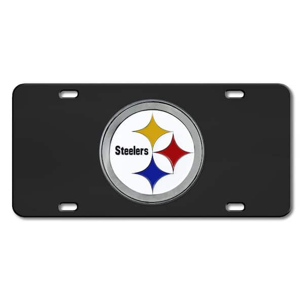 FANMATS Pittsburgh Steelers 3D Black License Plate