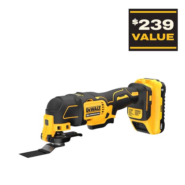 ATOMIC 20V MAX Lithium-Ion Cordless Oscillating Tool Kit with 4.0Ah Battery, Charger and Kit Bag