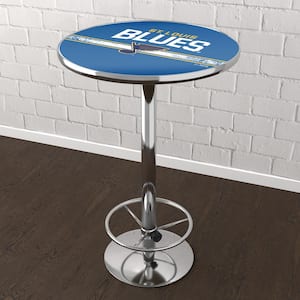 St. Louis Blues Logo Blue 42 in. Bar Table