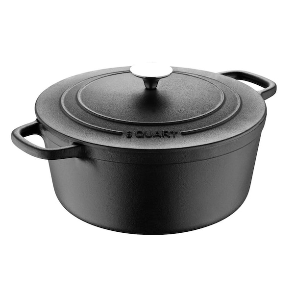 MasterPRO BBQ 6 qt. Round Cast Iron Covered Dutch Oven