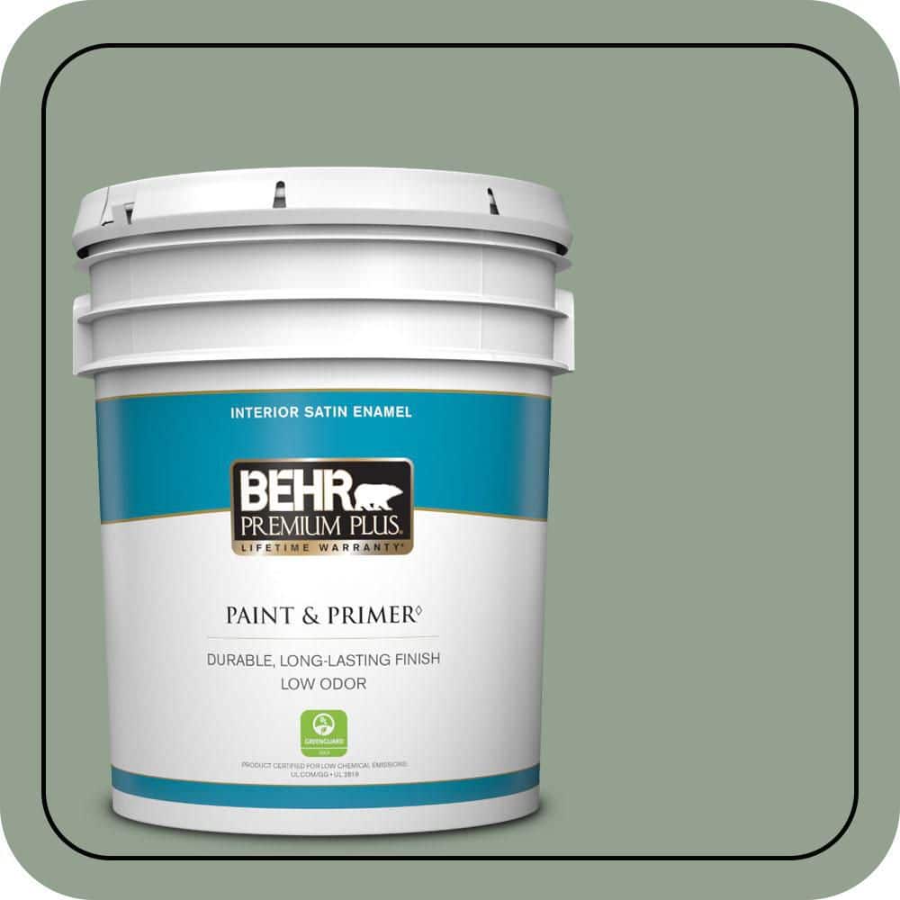 5 gal. #N400-4 Forest Path Satin Enamel Low Odor Interior Paint & Primer price history on PriceWatchPro
