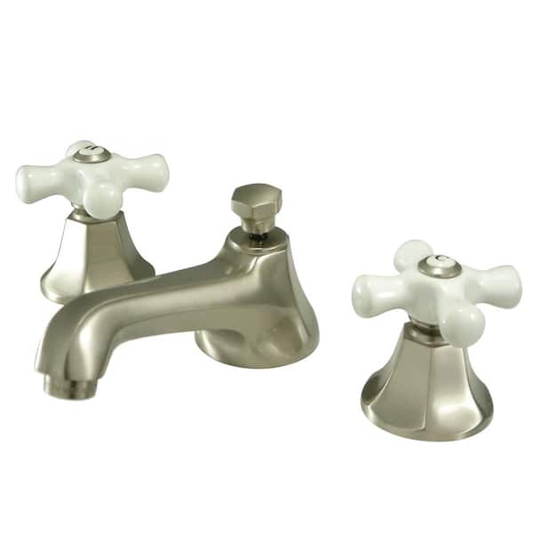 Kingston Brass Metropolitan 8 in. Widespread 2-Handle Bathroom Faucet in Brushed Nickel
