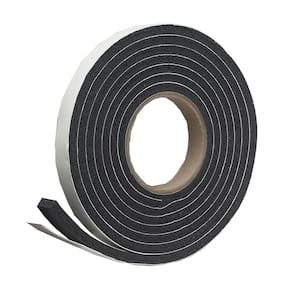 3/4 in. x 7/16 in. x 10 ft. Black High-Density Rubber Foam Weatherstrip Tape