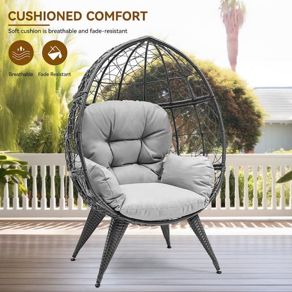 Egg basket chair with stand sales