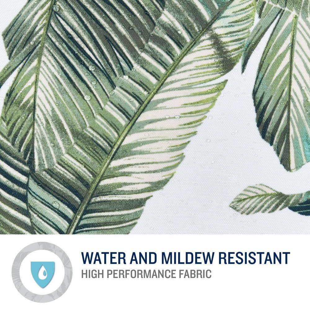 Island Palm Green Polyester Light-Filtering Grommet Curtain Panels, 54" x 84"