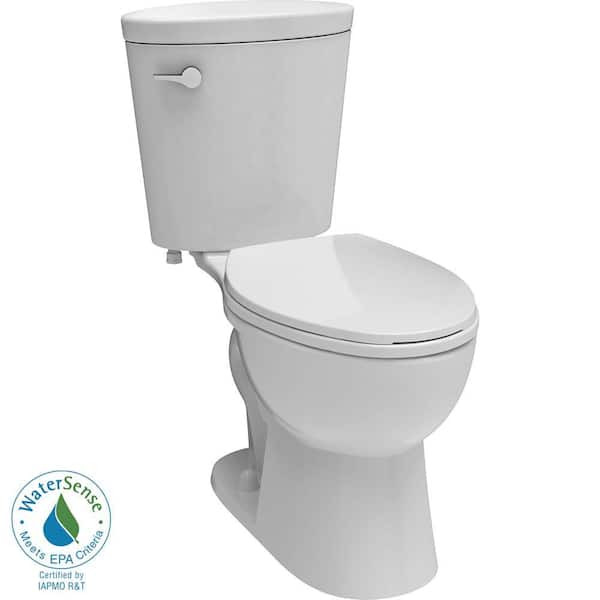 Delta Corrente 2-piece 1.28 GPF Single Flush Elongated Toilet in White with Hardlines Seat Included