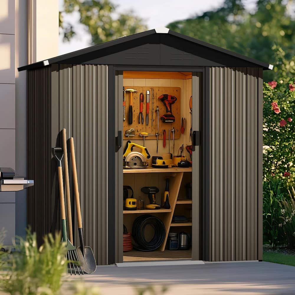 Nuu Garden 6 ft. x 4 ft. Metal Outdoor Backyard Garden Storage