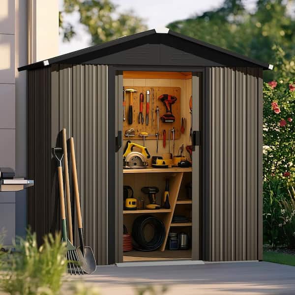 Nuu Garden 6 ft. x 4 ft. Metal Outdoor Backyard Garden Storage