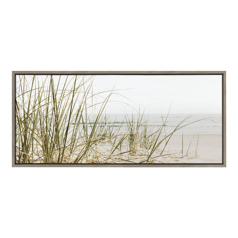 Calming Coastal Beach Grass Landscape Canvas Print