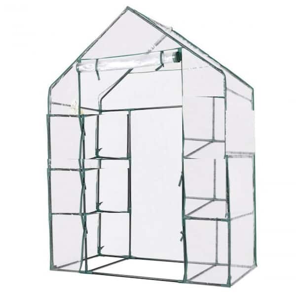 Unbranded 29 in. W x 56.5 in. D x 77 in. H Portable Outdoor 4-Shelves Greenhouse
