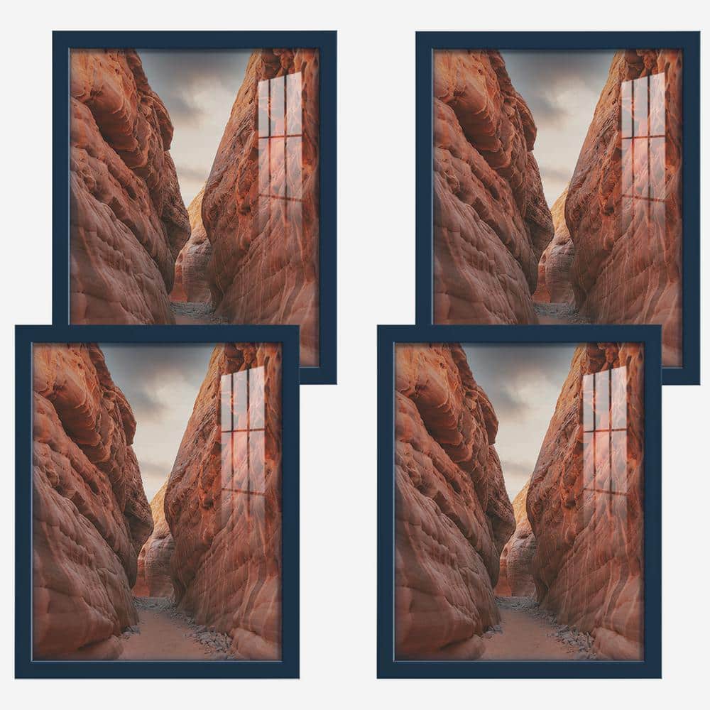 Wexford Home Modern 11 in. x 14 in. Dark Blue Picture Frame (Set of 4
