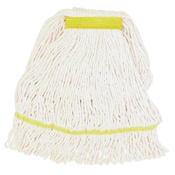 Genuine Joe GJOSWH1B, Narrow Band Blend Small White Mophead