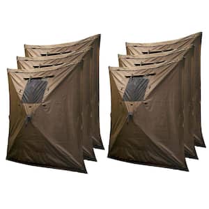 Quick Screen Hub Brown Fabric Wind and Sun Panels Accessory Only (6-Pack)
