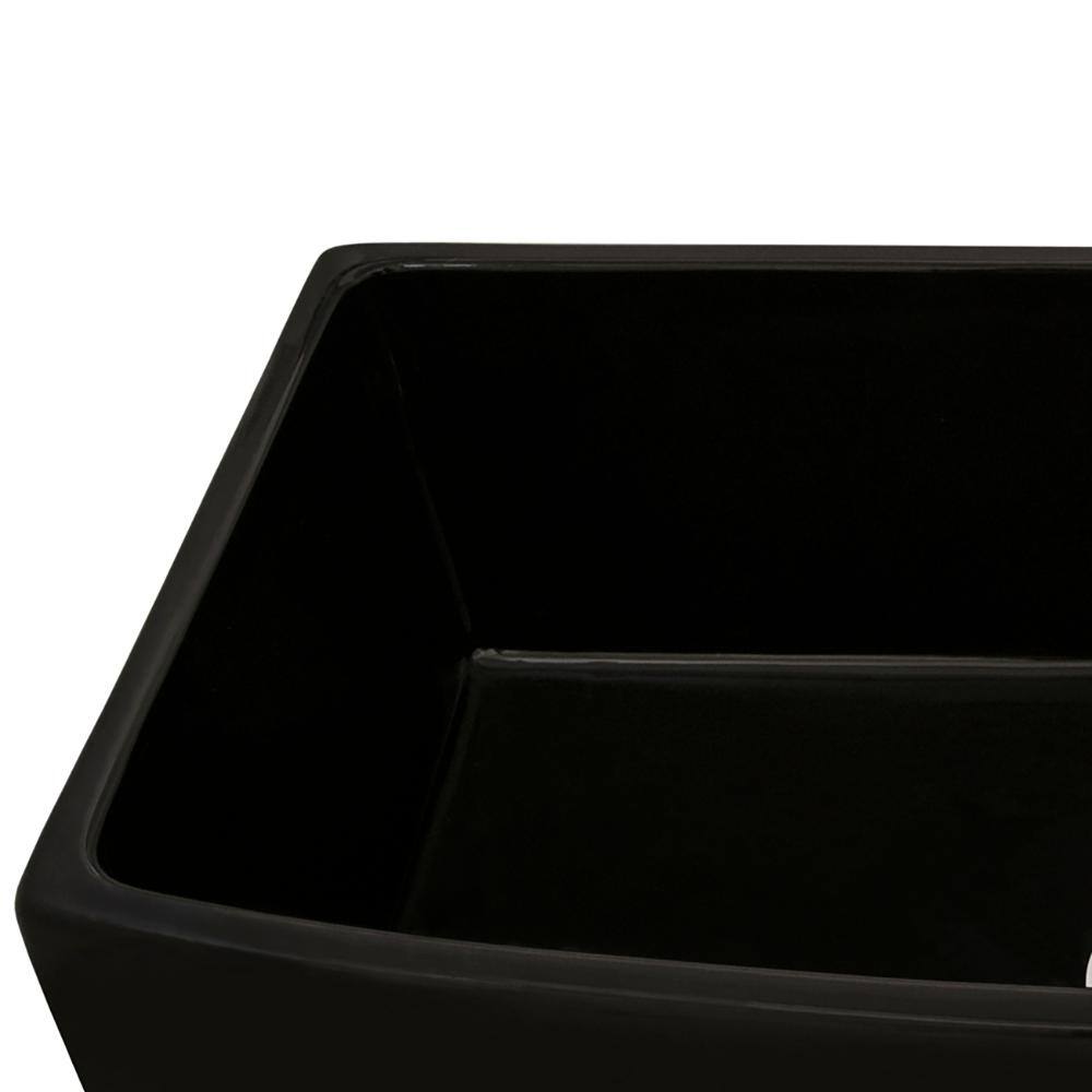 Matte Black Fireclay Farmhouse Kitchen Sink with Curved Apron