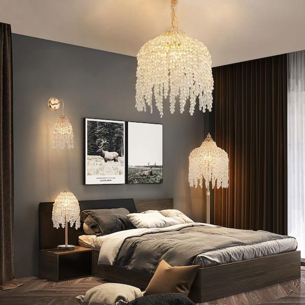 Creative Crystal Light Living Room Bedroom Bedside Light Study Roo