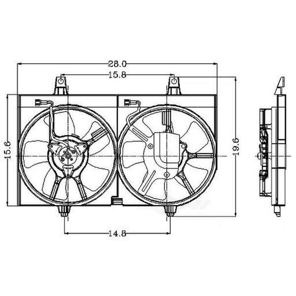 Unbranded Electric Cooling Fan Assembly