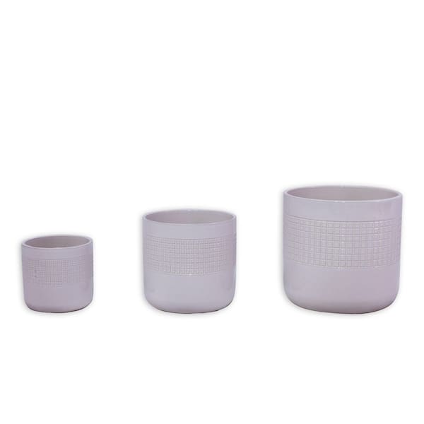 Purple Ceramic Planter Set (3-Pack)