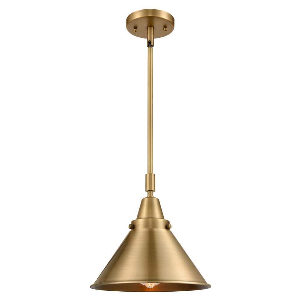 Briarcliff 100-Watt 1-Light Brushed Brass Standard Mini Pendant Light with Metal Shade price history on PriceWatchPro