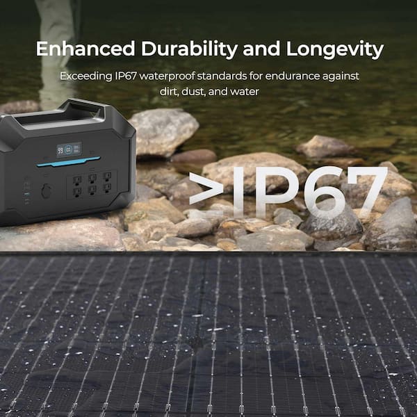 Renogy 400-Watt Monocrystalline Portable Solar Panel Foldable for Power Station Generator, ETFE, IP67 Waterproof, Lightweight