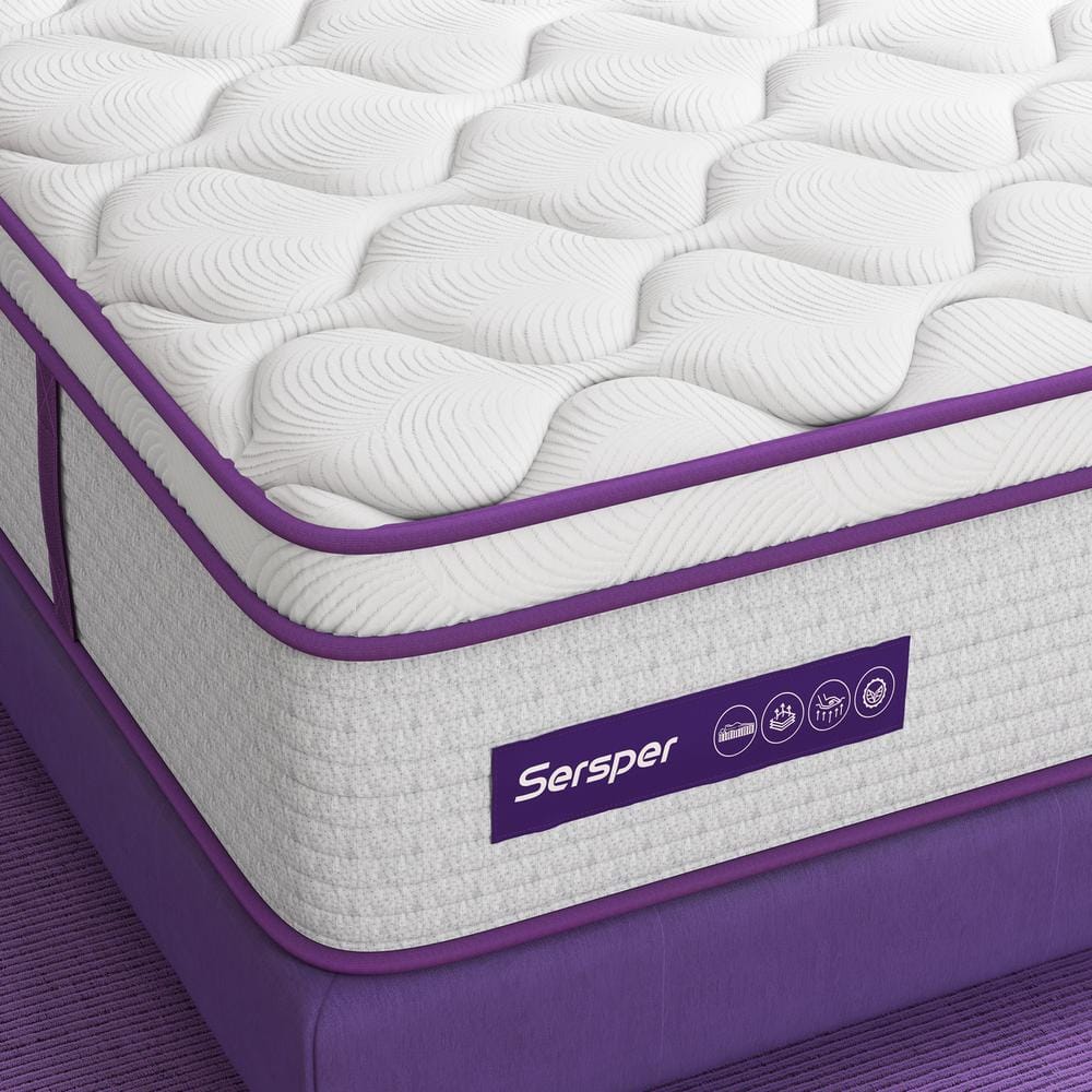 Sersper Serleep Twin Medium Firm Memory Foam 10 in. Bed-in-a-Box Mattress