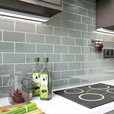 Gray Subway Tile Flooring The Home Depot