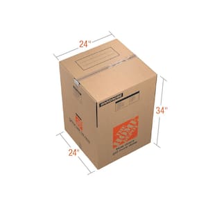 Wardrobe Moving Box with Bar and Handles 48-Pack (24 in. L x 24 in. W x 34 in. D)