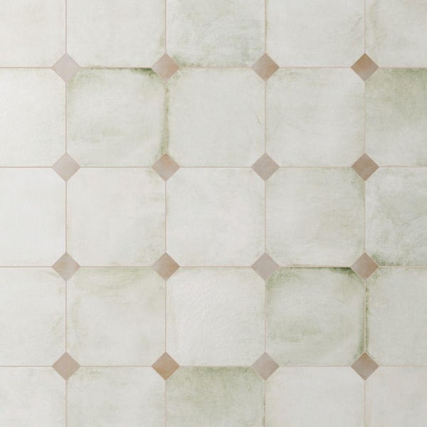 Laverton Octagon Nieve with Taco Arena 8 in. x 8 in. Porcelain Floor and Wall Tile (22.5 sq. ft. /Case)